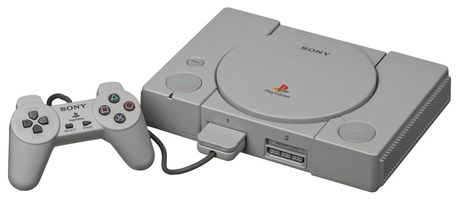 PlayStation 1 console with controller